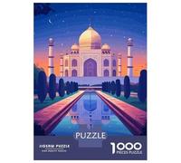 Jigsaw Puzzles for Teenagers 1000 Pieces Taj Mahal Night View Jigsaw Hands-on Game For Family Fun Unique Gifts for Birthday And Christmas 38x26cm/1000pcs