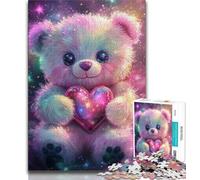 Jigsaw Puzzles for Teenagers 1000 Pieces Teddy Bear Adult Jigsaw,Staycation Kill Time with Fully Interlocking Randomly Shaped Pieces 26x38cm