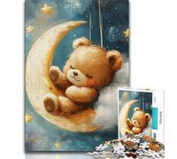 Jigsaw Puzzles for Teenagers 1000 Pieces Teddy Bear Teenager Jigsaw,Educational Toy Funny Family Games Unique Home Decor (size 75x50cm)