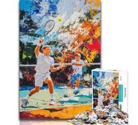 Jigsaw Puzzles for Teenagers 1000 Pieces Tennis Players,Educational Games Home Decoration Birthday Present,Gifts,Wall Art 38x26cm