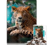 Jigsaw Puzzles for Teenagers 1000 Pieces The Colorful Leopard 1000 Pieces for Teenagers,Learning Educational Toys Family Games Unique Birthday And Gifts (size 38x26cm)