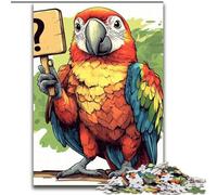 Jigsaw Puzzles for Teenagers 1000 Pieces The Parrot Asking Questions, for Ages 14 And over Each Piece Is Unique - Fun And Challenging Game for The Whole Family Good Gift (Size 26x38cm)