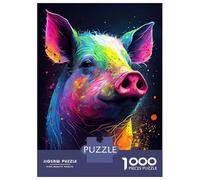 Jigsaw Puzzles for Teenagers 1000 Pieces The Squealing Pig Jigsaw Hands-on Game For Family Fun Unique Gifts for Birthday And Christmas 52x38cm/1000pcs
