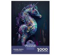 Jigsaw Puzzles for Teenagers 1000 Pieces The Vibrant Seahorse Jigsaw for Adults Relaxing Games Home Decoration Unique Gifts for Birthday And Christmas 70x50cm/1000pcs