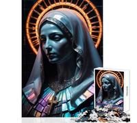 Jigsaw Puzzles for Teenagers 1000 Pieces The Virgin Mary DIY Toys Great Gift Educational Game Decompressing Intellectual Size 38x26cm