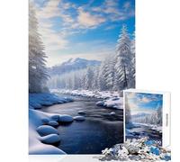 Jigsaw Puzzles for Teenagers 1000 Pieces The Winter Wonder River Educational Toy Funny Gift Impossible Game Improving Love between Couples Size 38x52cm