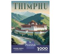 Jigsaw Puzzles for Teenagers 1000 Pieces Thimphu, Bhutan Travel Puzzles for Adults Hands-on Game Improve Memory Parent-child Interaction 38x26cm/1000pcs