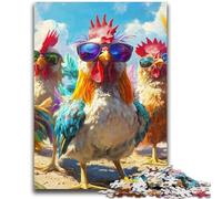 Jigsaw Puzzles for Teenagers 1000 Pieces Three Cocks for And 14 Years And over Educational Challenge Fun Activities at Home, Birthday Gifts, Travel Gifts 26x38cm