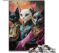 Jigsaw Puzzles for Teenagers 1000 Pieces Three Lynx Cats, for Ages 14 And over Each Piece Is Unique - Fun And Challenging Game for The Whole Family Good Gift (Size 50x75cm)