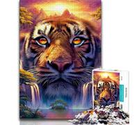 Jigsaw Puzzles for Teenagers 1000 Pieces Tiger Falls Adult Puzzles,Relax Games Is Ideal As A Gift for The Whole Family (size 38x26cm)