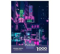Jigsaw Puzzles for Teenagers 1000 Pieces Tokyo Street Jigsaws for Adults Brain Teaser Game Home Decoration Parent-child Interaction 38x26cm/1000pcs