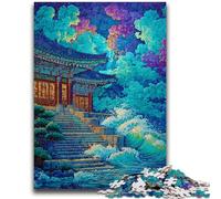 Jigsaw Puzzles for Teenagers 1000 Pieces Traditional Korean Palace Towers Suitable for People Aged 14 And Above Educational Game Challenge Toy Gift For Birthdays 26x38cm