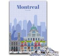 Jigsaw Puzzles for Teenagers 1000 Pieces Travel to Montreal 1000 Piece Jigsaw,Artistic Wall Decor & Birthday Gift Idea for Friends, Home Office (26x38cm)