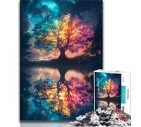 Jigsaw Puzzles for Teenagers 1000 Pieces Tree of Life,Help The Brain Exercise Addictive Toys to Cultivate Patience Perfect Decoration 38x26cm