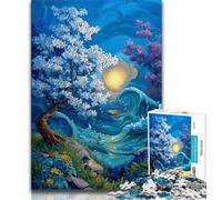 Jigsaw Puzzles for Teenagers 1000 Pieces Trees by The Ocean Teenager Jigsaw,Challenging Difficult Deal As Gifts for The Whole Family 38x26cm