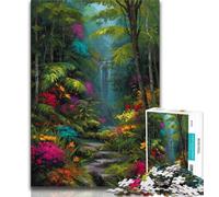 Jigsaw Puzzles for Teenagers 1000 Pieces Tropical Rainforest Landscape,Stress Reliever Staycation Kill Time Enhance Love between Couples (75x50cm)