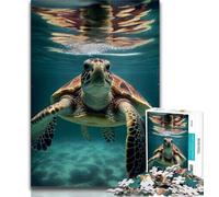 Jigsaw Puzzles for Teenagers 1000 Pieces Turtle Water Sea Teenager Puzzles,Unique Birthday And Gifts for Age 14 Years Up (size 75x50cm)