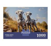 Jigsaw Puzzles for Teenagers 1000 Pieces Two Dalmatian Dogs Puzzles for Adults Hands-on Game Improve Memory Parent-child Interaction 70x50cm/1000pcs