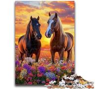 Jigsaw Puzzles for Teenagers 1000 Pieces Two Horses Help The Brain Exercise Addictive Toys to Cultivate Patience Suitable for Couples 26x38cm
