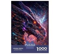 Jigsaw Puzzles for Teenagers 1000 Pieces Ultimate Space Dragon Jigsaw Hands-on Game For Family Fun Unique Gifts for Birthday And Christmas 52x38cm/1000pcs