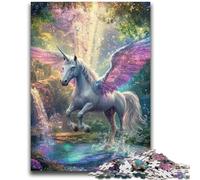 Jigsaw Puzzles for Teenagers 1000 Pieces Unicorn Angel Difficult And Challenge with Matching Poster And Trivia Sheet for Age 14 26x38cm