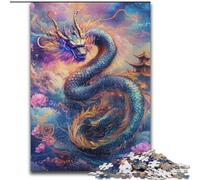 Jigsaw Puzzles for Teenagers 1000 Pieces Universe Chinese Dragon, Game Toys Every Piece Is Unique - Challenging Family Fun Game for for Age 14 (Size 26x38cm)