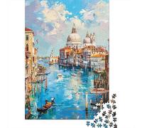 Jigsaw Puzzles for Teenagers 1000 Pieces Venice Canal Gondola Ride Jigsaw for Adults Toy Wall Decor Improve Memory Birthday And Unique Gifts 52x38cm/1000pcs