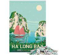 Jigsaw Puzzles for Teenagers 1000 Pieces Vietnam Ha Long Bay Print Adult Jigsaw Puzzles Staycation Kill Time Educational Challenge Family Fun & Game Night (75x50cm/1000pcs)