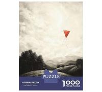 Jigsaw Puzzles for Teenagers 1000 Pieces Vintage Childhood Memories - Girl with Kite in Open Fields Puzzle for Adults Relaxing Games Home Decoration for Is Ideal As A Gift 52x38cm/1000pcs
