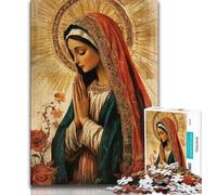 Jigsaw Puzzles for Teenagers 1000 Pieces Virgin Mary,Stress Reliever Staycation Kill Time Enhance Love between Couples (75x50cm)