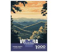 Jigsaw Puzzles for Teenagers 1000 Pieces Virginia Mountain Landscape Puzzle for Adults Relaxing Games Home Decoration for Is Ideal As A Gift 38x26cm/1000pcs