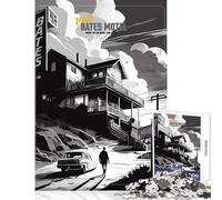 Jigsaw Puzzles for Teenagers 1000 Pieces Visit Bates Motel Educational Toy Funny Gift Impossible Game Improving Love between Couples Size 38x52cm
