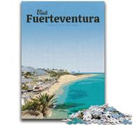 Jigsaw Puzzles for Teenagers 1000 Pieces Visit Fuerteventura Family Entertainment Toys Educational Game for Birthday, Chrismas for Ages 14+ (size 38x26cm)