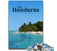Jigsaw Puzzles for Teenagers 1000 Pieces Visit Honduras 1000 Piece Jigsaw,Artistic Wall Decor & Birthday Gift Idea for Friends, Home Office (26x38cm)