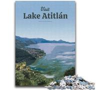 Jigsaw Puzzles for Teenagers 1000 Pieces Visit Lake Atitlan for And 14 Years And over Educational Challenge Fun Activities at Home, Birthday Gifts, Travel Gifts (size 38x52cm)