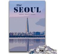 Jigsaw Puzzles for Teenagers 1000 Pieces Visit Seoul for And 14 Years And over Educational Challenge Fun Activities at Home, Birthday Gifts, Travel Gifts (size 50x75cm)