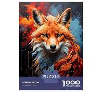 Jigsaw Puzzles for Teenagers 1000 Pieces Vulpine Majesty Red Fox Jigsaws for Adults Fun Games For Family Fun for Is Ideal As A Gift 38x26cm/1000pcs