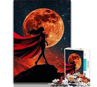 Jigsaw Puzzles for Teenagers 1000 Pieces Warrior Girl Under The Moon,Family Activity Fun at Home Activities,Birthday Present,Travel Gifts (75x50cm)