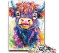 Jigsaw Puzzles for Teenagers 1000 Pieces Watercolor Baby Yak 1000 Pieces for Adults,family Fun Games Is Ideal As A Gift for The Whole Family (38x26cm)