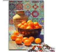 Jigsaw Puzzles for Teenagers 1000 Pieces Watercolor Oranges, Family Activity Enhance Love between Couples for Age 14+ 50x75cm