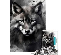Jigsaw Puzzles for Teenagers 1000 Pieces Watercolor Painted Fox Challenging Game Toys Impossible Game Stress Reliever Secret Santa Gifts (Size 38x52cm)