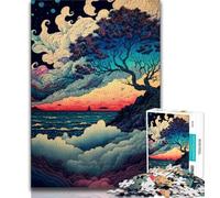 Jigsaw Puzzles for Teenagers 1000 Pieces Waves of The Sunset Teenager Puzzles,Unique Birthday And Gifts for Age 14 Years Up (size 38x26cm)