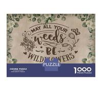 Jigsaw Puzzles for Teenagers 1000 Pieces Weeds Be Wildflowers Puzzles for Adults Hands-on Game Improve Memory Parent-child Interaction 70x50cm/1000pcs