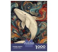 Jigsaw Puzzles for Teenagers 1000 Pieces Whale in Dreamscape Teenager Puzzles Toy Wall Decor Home Decoration Parent-child Interaction 38x26cm/1000pcs