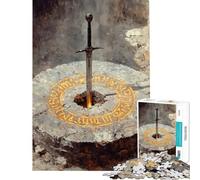 Jigsaw Puzzles for Teenagers 1000 Pieces Where The Sword Remained Jigsaw for Adults Hands-on Game Analysis And Logic Birthday And Unique Gifts (Size 50x75cm)