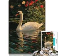 Jigsaw Puzzles for Teenagers 1000 Pieces White Swan,Family Activity Fun at Home Activities,Birthday Present,Travel Gifts 38x26cm