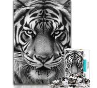 Jigsaw Puzzles for Teenagers 1000 Pieces White Tiger,for Educational Game Challenge Toy Deal As Gifts for The Whole Family 50x75cm