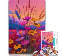 Jigsaw Puzzles for Teenagers 1000 Pieces Wildflower Summer 1000 Pieces for Teenagers,for Challenging Toy Game And Family Play 26x38cm