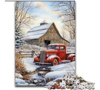 Jigsaw Puzzles for Teenagers 1000 Pieces Winter Farm, Family Activity Enhance Love between Couples for Age 14+ 50x75cm