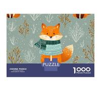 Jigsaw Puzzles for Teenagers 1000 Pieces Winter Fox Illustration-4 Jigsaw for Adults Toy Wall Decor Improve Memory Birthday And Unique Gifts 38x26cm/1000pcs